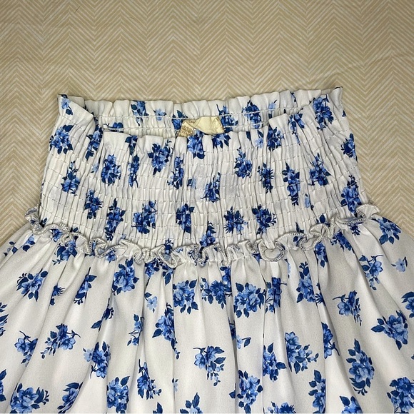 𝅺Altar’d State Blue Floral Flowy Skirt size XS - Picture 4 of 5